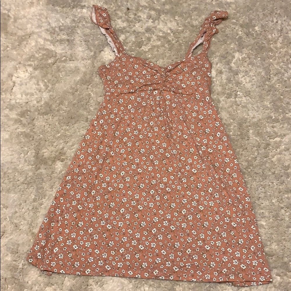 Pink floral dress